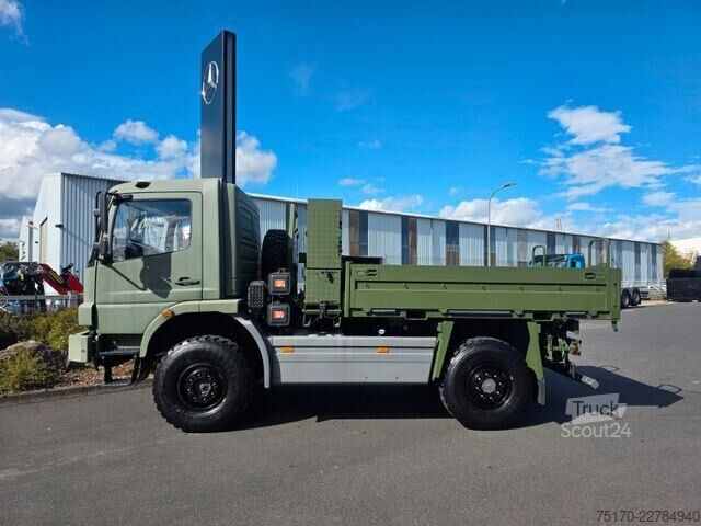 Zwiastun platformy Mercedes-Benz Atego 1018 A 4x4 Pritsche mehrfach vorh.
