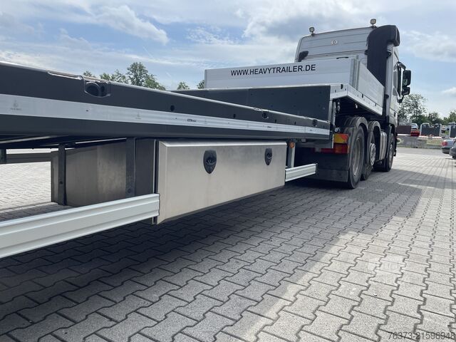 žemagrindė puspriekabė MAX Trailer 2-Achs-Tele-Semi Sattelauflieger