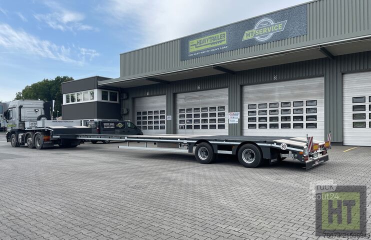 žemagrindė puspriekabė MAX Trailer 2-Achs-Tele-Semi Sattelauflieger