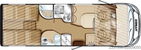 Integraal camper Hymer/Eriba B-Klasse 678 Fiat Ducato Heavy, 177 PS