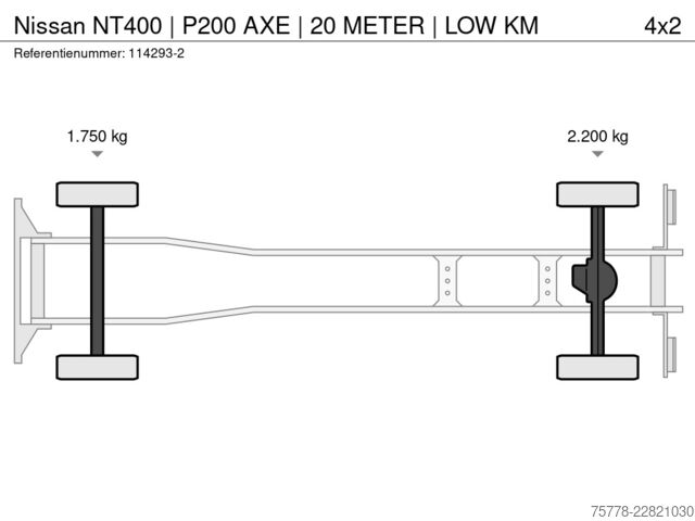 Platforma de ridicare Nissan NT400 | P200 AXE | 20 METER | LOW KM