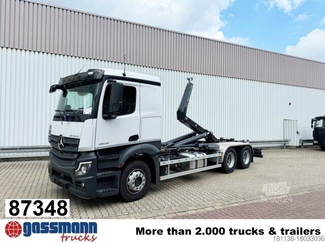 Camião porta-contentores de gancho Mercedes-Benz Actros 2645 L 6x4, MultimediaCockpit,