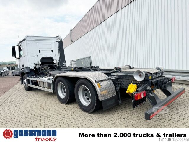 Camião porta-contentores de gancho Mercedes-Benz Actros 2645 L 6x4, MultimediaCockpit,