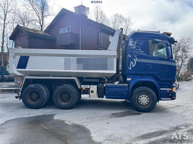 Sklápěč Scania R730 6x4 tipper truck with 2010 Maur triple traile
