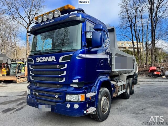 Sklápěč Scania R730 6x4 tipper truck with 2010 Maur triple traile