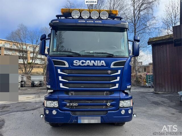 Sklápěč Scania R730 6x4 tipper truck with 2010 Maur triple traile