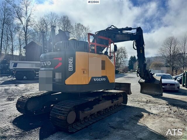 Pásový bagr Volvo ECR145EL crawler excavator – Rototilt – 3 buckets
