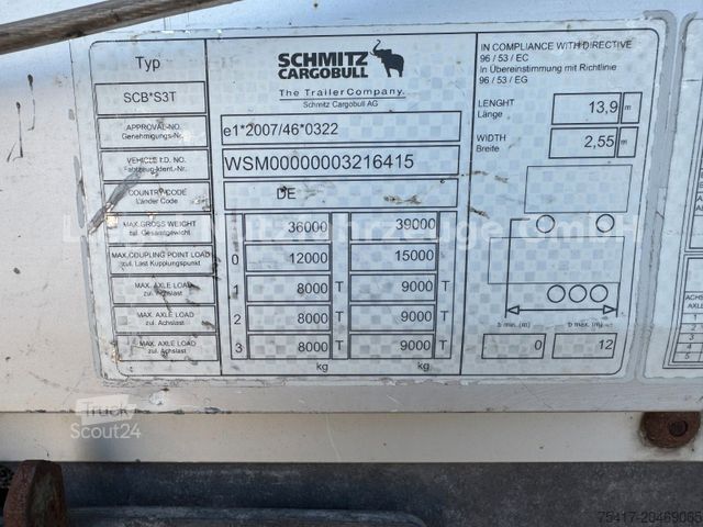 Semi-remorque bâchée SCHMITZ CARGOBULL SCB S3T Standard*Lift*TÜV*SP*