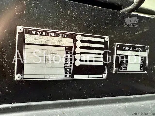 Peitto Renault T480 6x2/Standklima/Eu6/Komplettzug