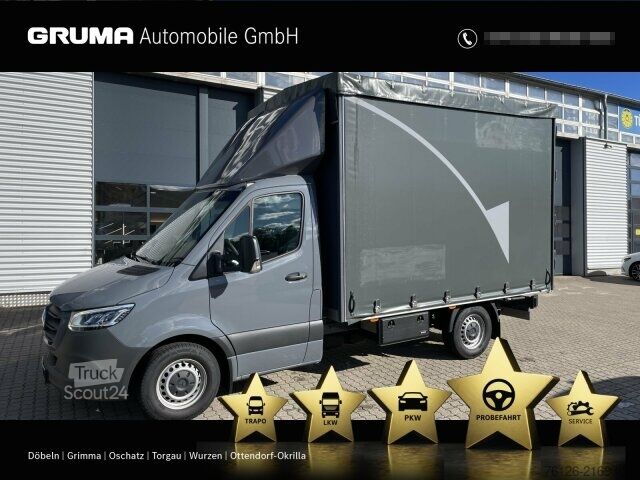 Ponyvával szerelt furgon Mercedes-Benz Sprinter 319 CDI L2+SCHIEBEPLANE +AUTOM+MBUX+NEU