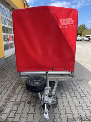 Open trailer with tarp SARIS PS 1513 Hochlader Plane Auffahrschienen
