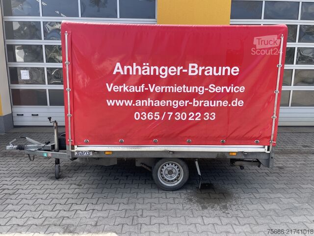 Open trailer with tarp SARIS PS 1513 Hochlader Plane Auffahrschienen