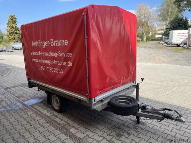 Open trailer with tarp SARIS PS 1513 Hochlader Plane Auffahrschienen