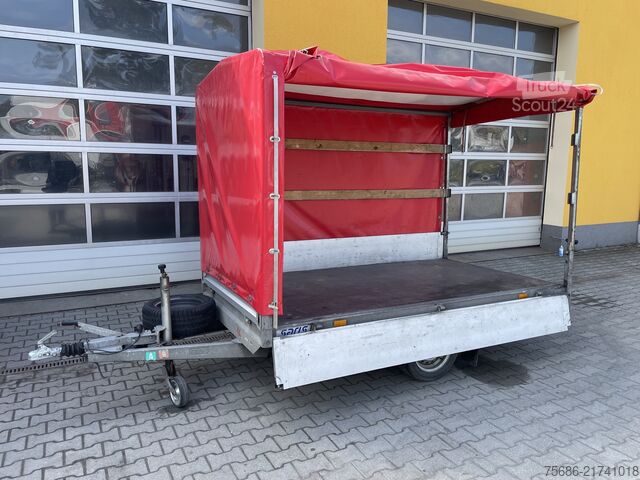 Open trailer with tarp SARIS PS 1513 Hochlader Plane Auffahrschienen
