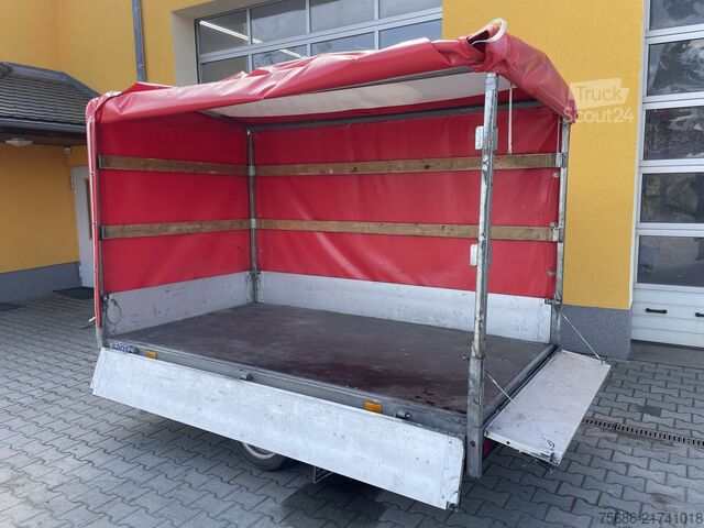 Open trailer with tarp SARIS PS 1513 Hochlader Plane Auffahrschienen