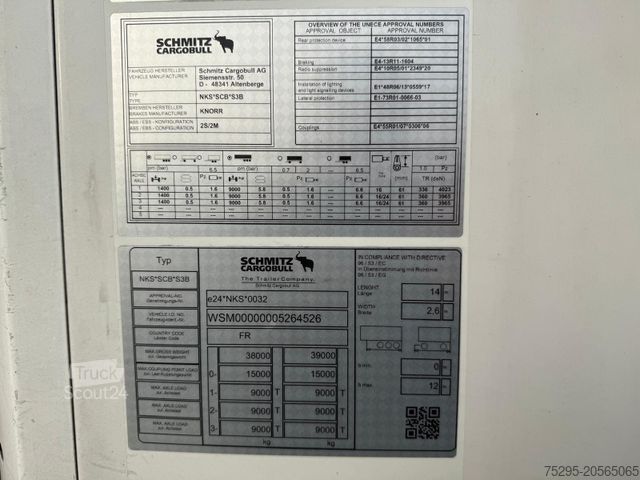 Semirimorchio frigorifero SCHMITZ CARGOBULL 3Achs Carrier1350 Innen2,85m Doppelsto FRC12/27