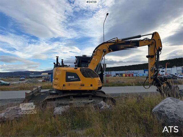 Goseniški bager Liebherr R914 excavator with GPS, bucket, and tiltrotator.