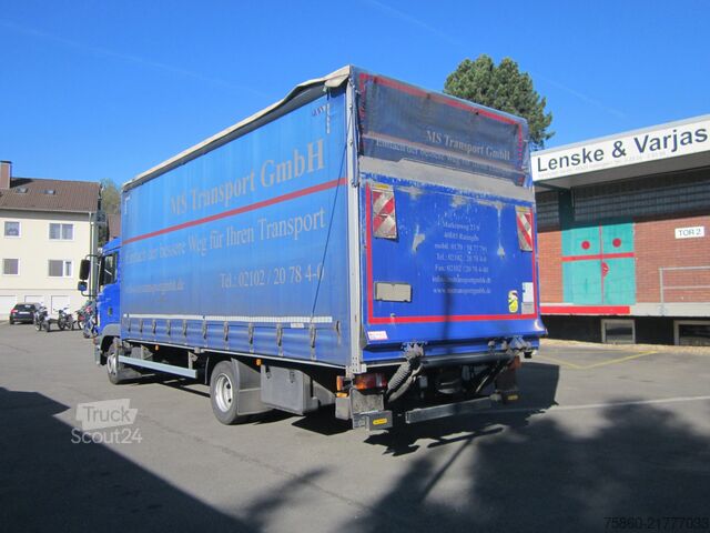 Ladbil med presenning MAN TGL 8.220 Fernverkehr Standklima Standh.