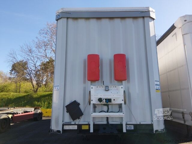 Atvira puspriekabė su tentu Krone SDP 27 eLG50-CS MEGA Liftachse Duomatic