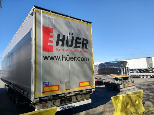 Atvira puspriekabė su tentu Krone SDP 27 eLG50-CS MEGA Liftachse Duomatic