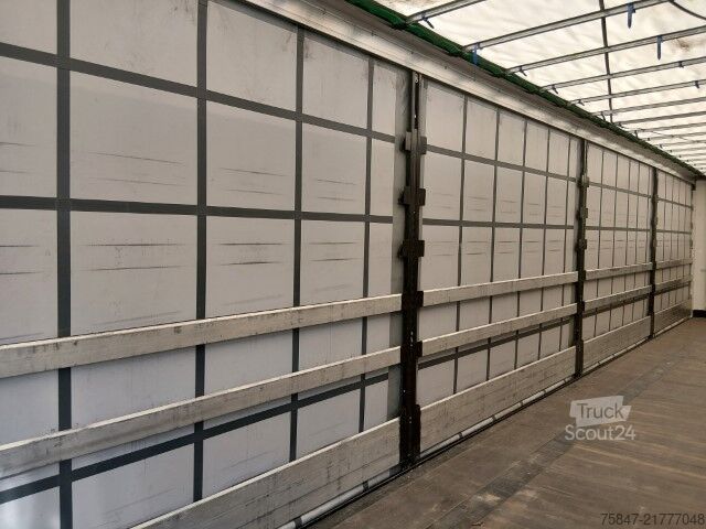 Atvira puspriekabė su tentu Krone SDP 27 eLG50-CS MEGA Liftachse Duomatic