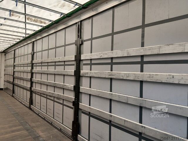 Atvira puspriekabė su tentu Krone SDP 27 eLG50-CS MEGA Liftachse Duomatic