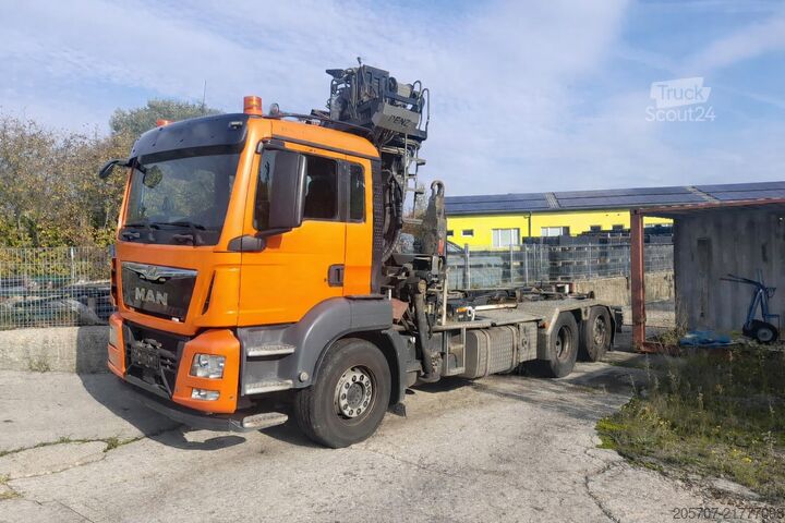 Abrollkipper mit Kran MAN TGS 26.500