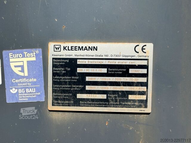 Anden Kleemann Mobile Brechanlage K005 / MC 110 R EVO