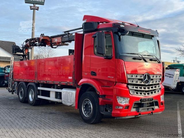 Vrachtauto met open laadbak MERCEDES-BENZ Arocs 2543 L Pritsche Heckkran