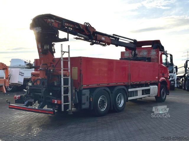 Grue montée sur camion MERCEDES-BENZ Arocs 2543 L Pritsche Heckkran