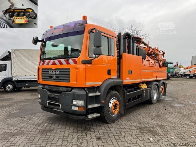 Vakuuminė cisterna sunkvežimis MAN TG-A 26.320 6x2 Saug + Spülwagen Wiedemann + Rei