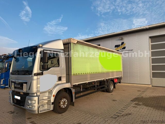 Tenteli düz yataklı kamyon MAN TGM 15.290 *Luft Luft*Klima*LBW*TÜV*SP*