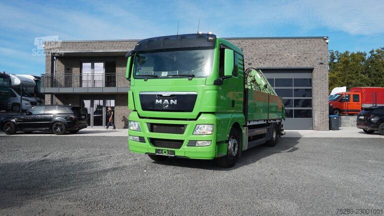 Düz kasa kamyon MAN TGX 18.400 4x2 BL Kran Pritsche Atlas