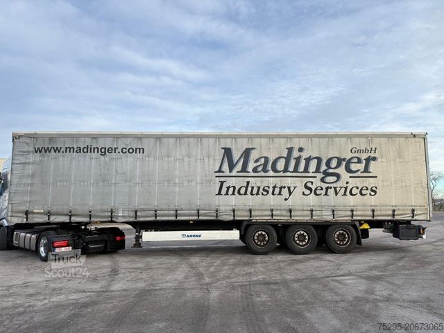 Öppen semitrailer med kapell KRONE 3 Achs Standard TÜV02/26 1.Hand Lasi-Zertifikat