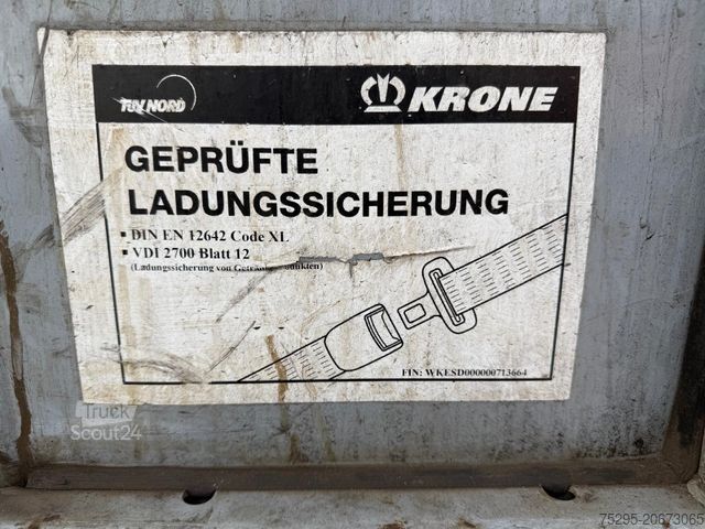 Öppen semitrailer med kapell KRONE 3 Achs Standard TÜV02/26 1.Hand Lasi-Zertifikat