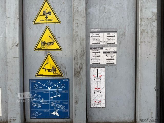 Öppen semitrailer med kapell KRONE 3 Achs Standard TÜV02/26 1.Hand Lasi-Zertifikat