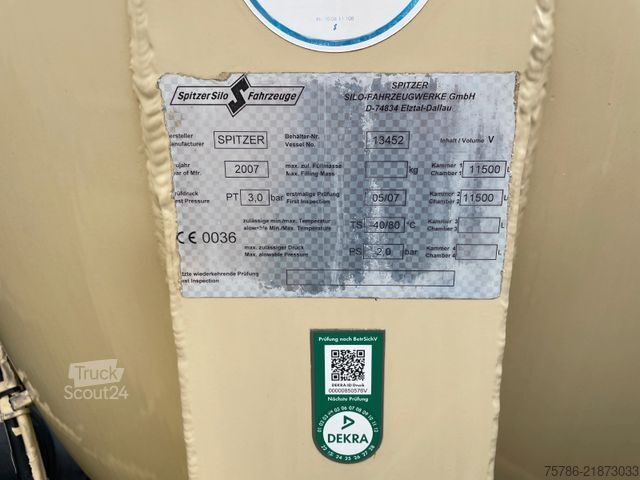 Tankbil MAN TGA 35.360 BL 8x2-4/ Spitzer Silo/ 23000 l/ AC