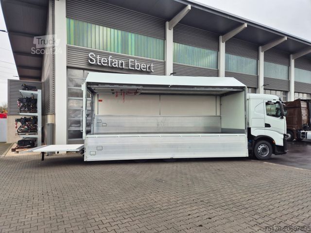 Gėrimų sunkvežimis IVECO AS260S50Y/FS 6x2 Böse Schwenkwand + LBW 2 x AHK