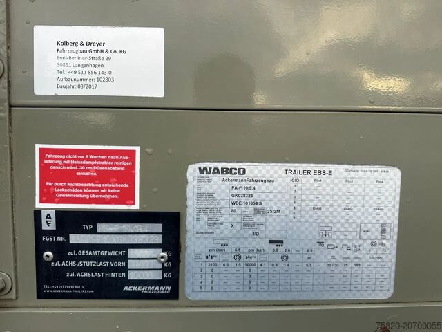 Semi-lavlader Ackermann SEMIE PS-F 10 SEMIE/LOWLAODER/TIEFLADER