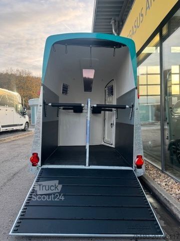 Horse transport trailer HUMBAUR Pegasus 2 Pferdeanhänger 2,4t Neu ALU DS-Klappe