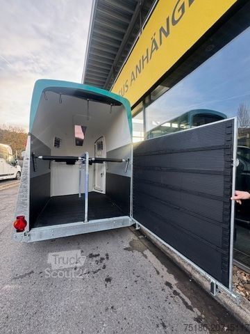 Horse transport trailer HUMBAUR Pegasus 2 Pferdeanhänger 2,4t Neu ALU DS-Klappe