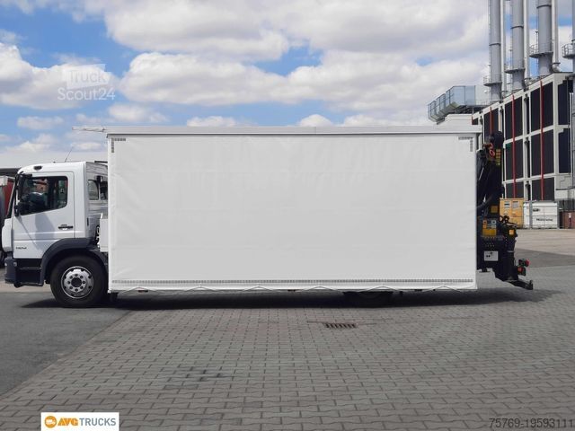 Vrachtauto met open laadbak MERCEDES-BENZ 1324 L ATEGO Hegla-Glasreff Kran PK10002 Funk