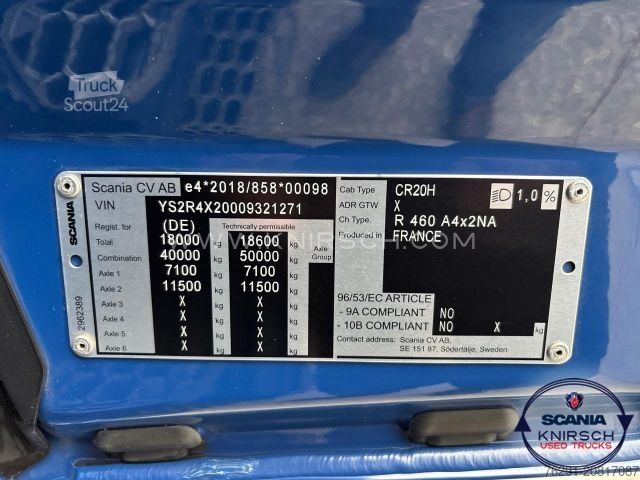 Trattore stradale standard SCANIA R460A4x2NA /Standklima /Full Service / Smart 2