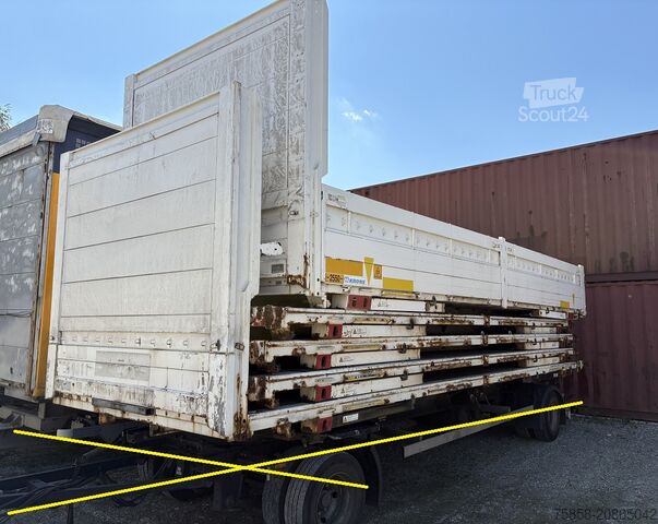 Swap body with flatbed Krone BDF 7,45m Baustoff Bordwand + Türen