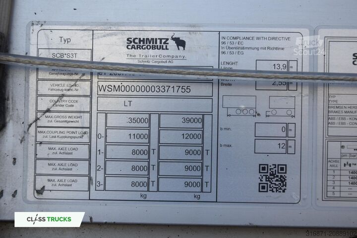 Semirimorchio con telone SCHMITZ CARGOBULL SCS24/L Varios
