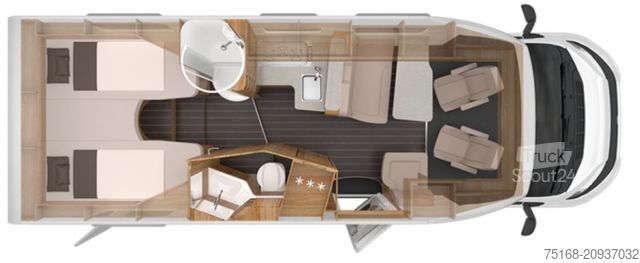 Pusiau integruotas kemperis KNAUS Sky TI 700 MEG IC- Line Modell 2026 / Media Cent