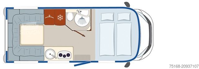 Alkove-camper EURAMOBIL Activa One 570 HS Anhängerkupplung