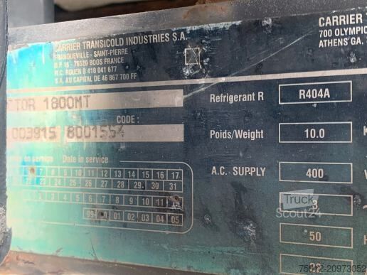 Transport réfrigéré/congélé Lamberet FRIDGE TRAILER - CARRIER VECTOR 1800MT