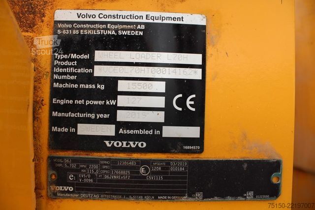 Încărcător pe roți VOLVO L70H - Nr.: 162