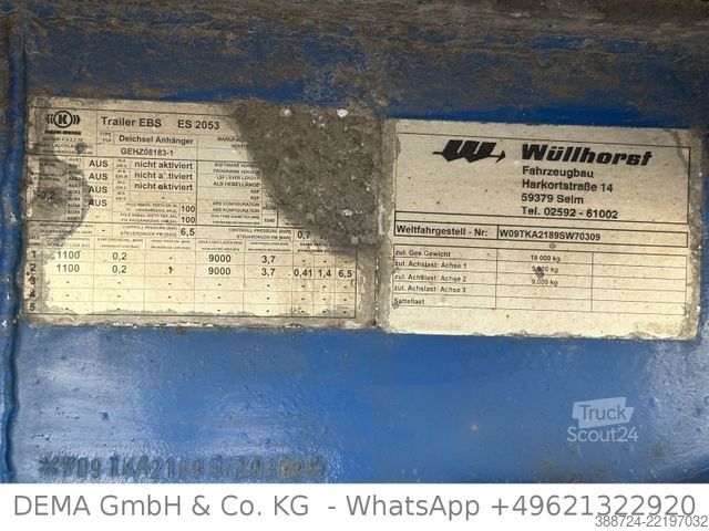 Рефрижераторный прицеп  WUELLHORST TFA 18*LBW*Frigoblock*BPW*Drehschemel